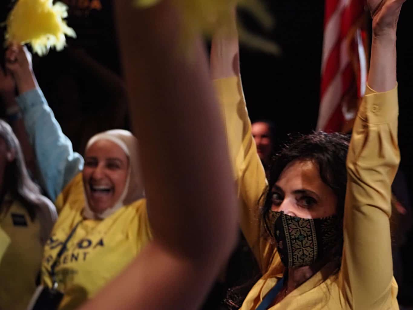 Peace activists were present during the dems’ michigan