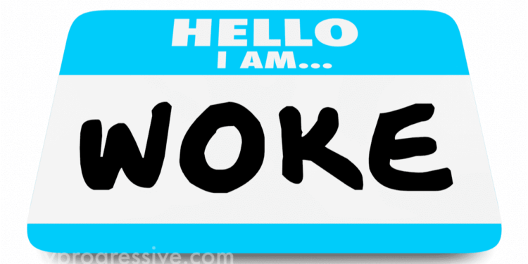 Hello-i-am-woke Become a political commentator politics hello i am…nametag with woke on it