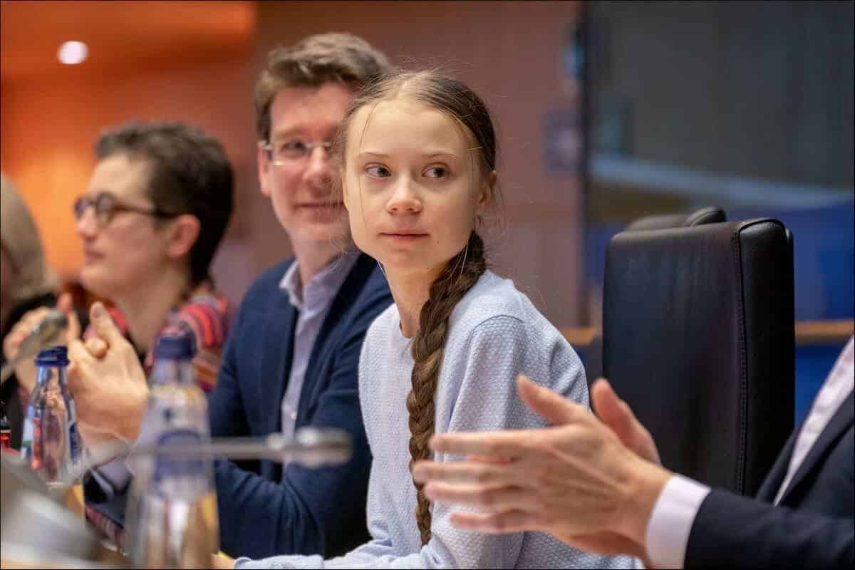 Climate change and politics greta thunberg lobbies the parliament on climate change