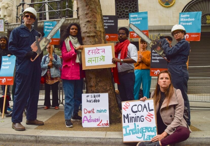 Activists against destruction of forests in india